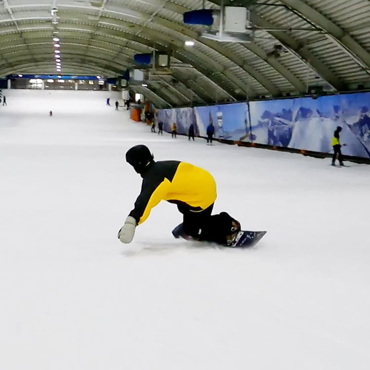 Snowboards testen op zondag 3 november