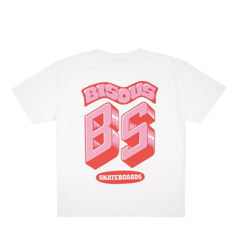 Bisous Skateboards T_shirts Monogram White